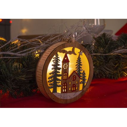 Decoração de Natal LED 5xLED/2xAAA branco quente