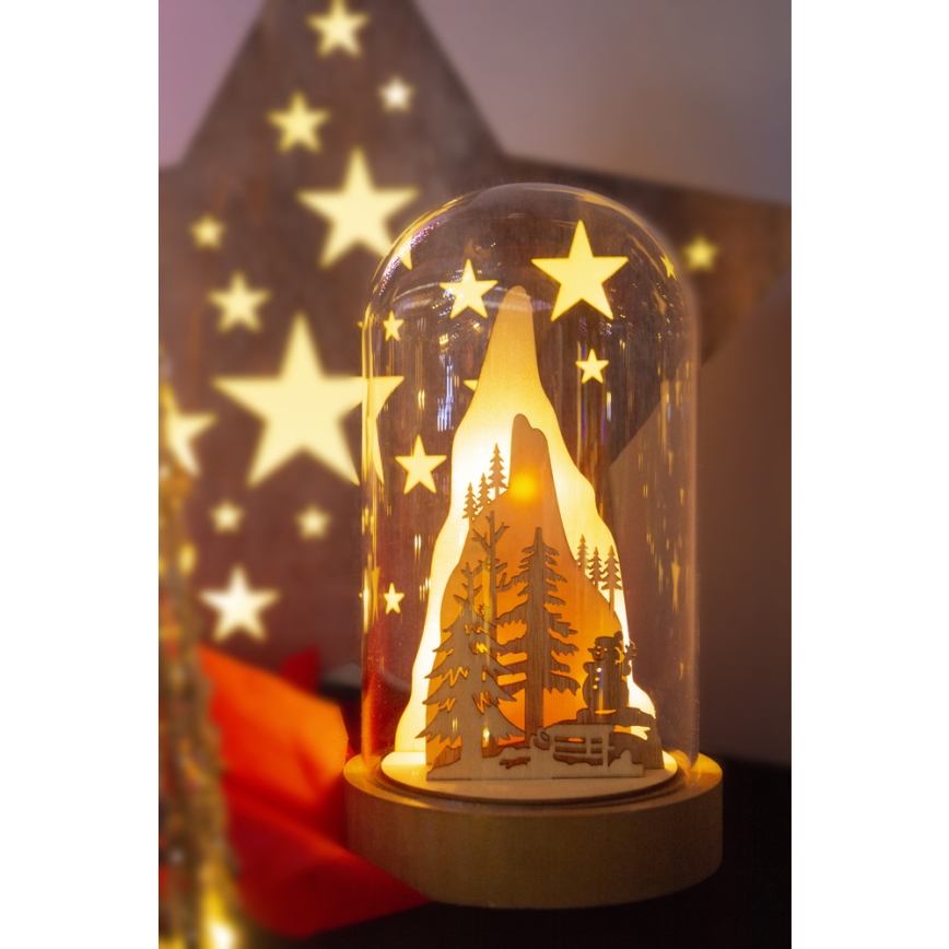 Decoração de Natal LED LED/2xAA branco quente