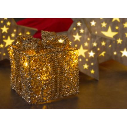 Decoração de Natal LED LED/2xAA presente