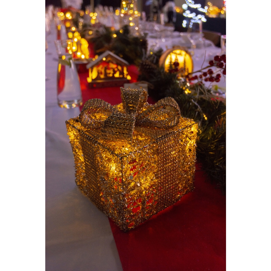Decoração de Natal LED LED/2xAA presente