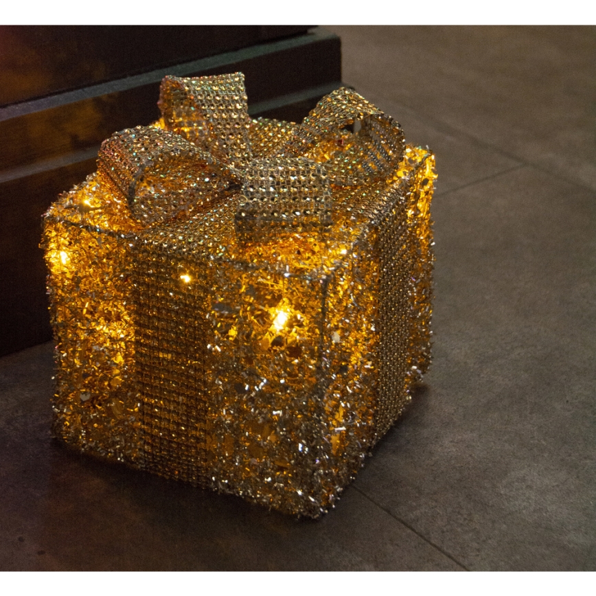 Decoração de Natal LED LED/2xAA presente