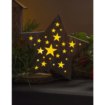 Decoração de Natal LED LED/2xAAA estrela