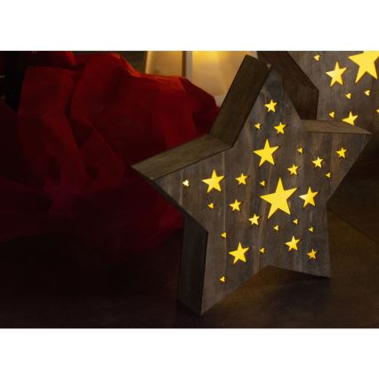Decoração de Natal LED LED/2xAAA estrela
