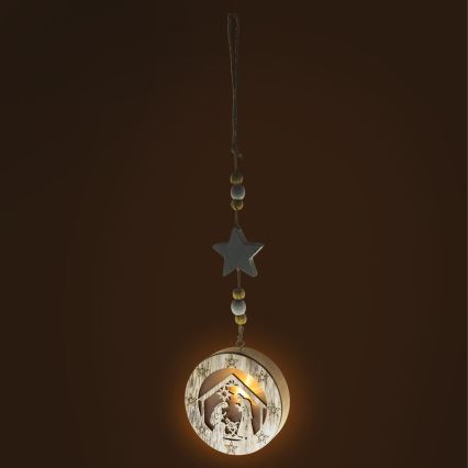 Decoração de Natal LED LED/2xCR2032 branco quente