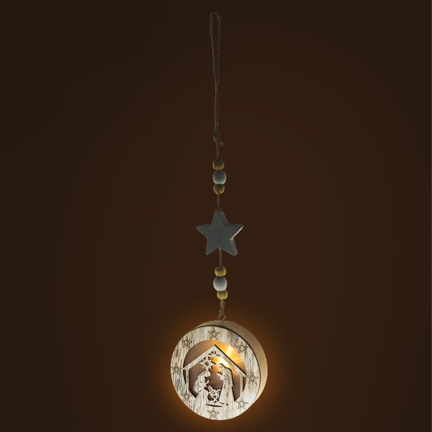Decoração de Natal LED LED/2xCR2032 branco quente