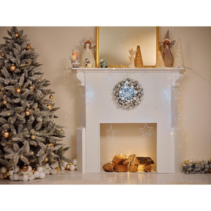 Decoração de Natal LED LED/2xLR44/branco quente anjo