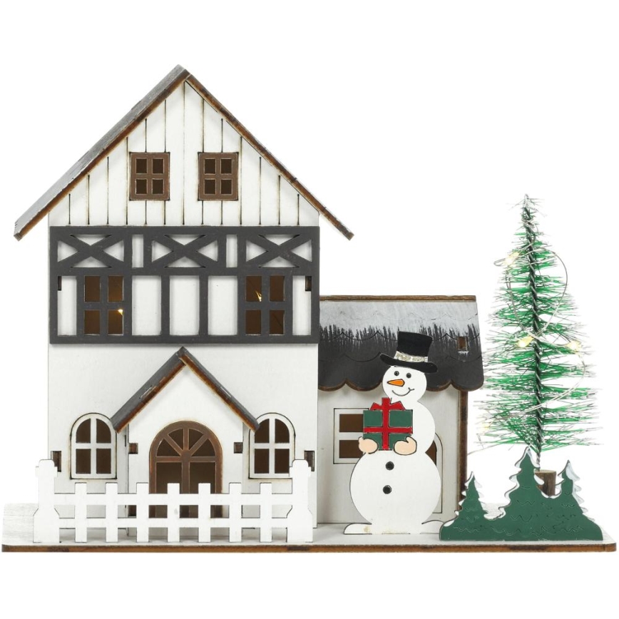 Decoração de Natal LED LED/2xLR44/branco quente casa