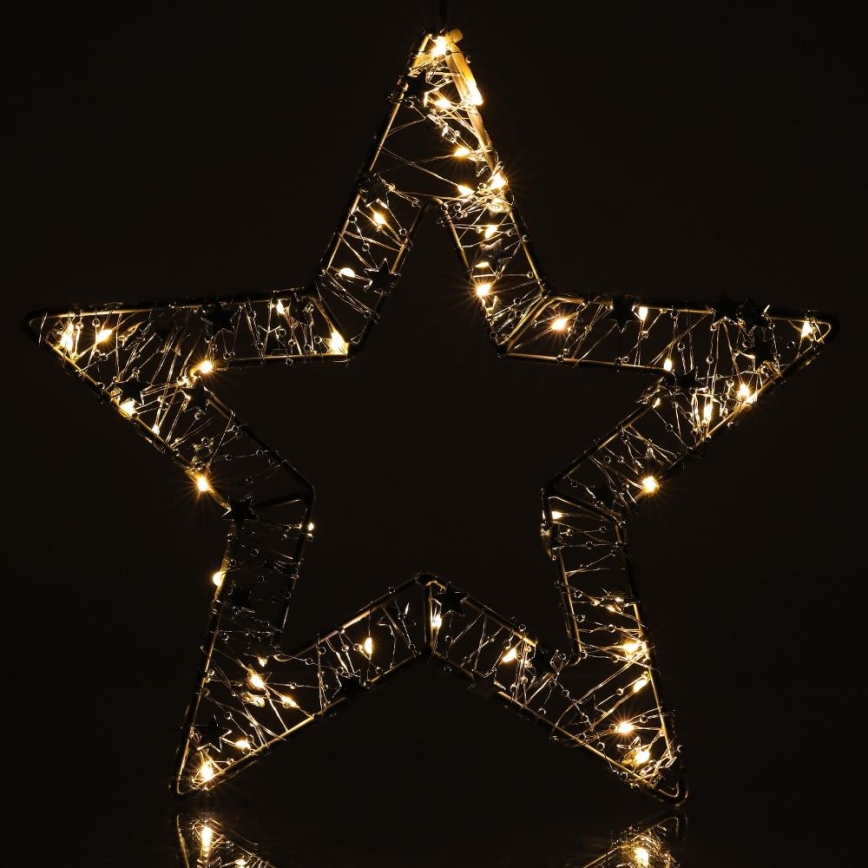 Decoração de Natal LED LED/3xAA/branco quente estrela