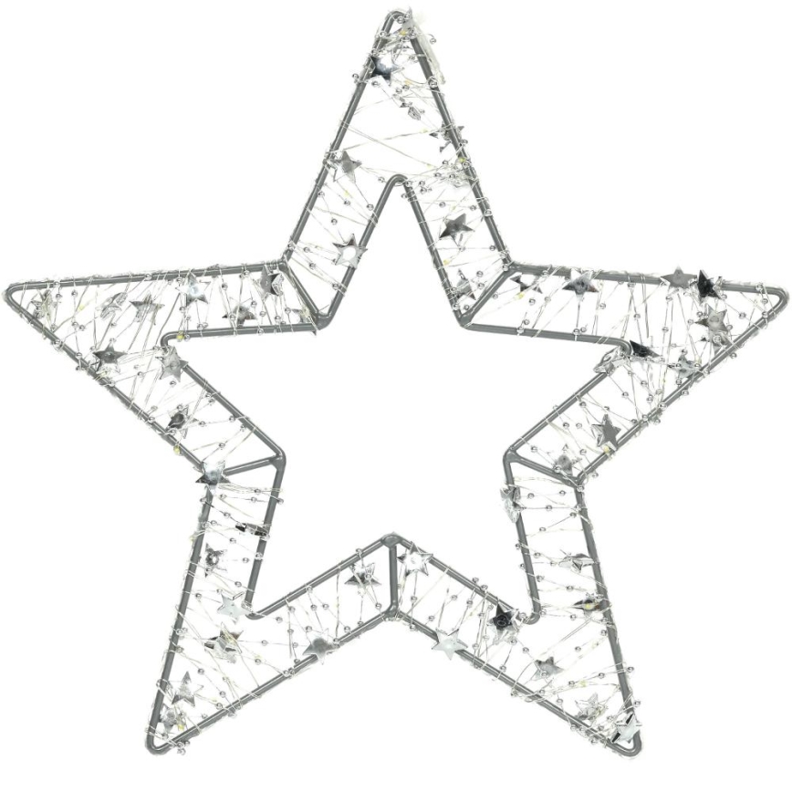 Decoração de Natal LED LED/3xAA/branco quente estrela