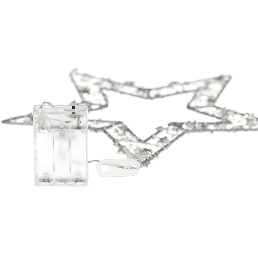 Decoração de Natal LED LED/3xAA/branco quente estrela