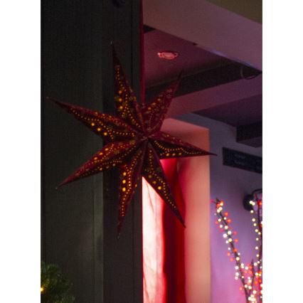 Decoração de Natal LED LED/3xAA estrela vermelha