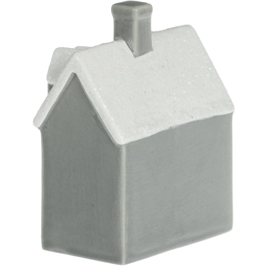 Decoração em porcelana LED/2xLR44/branco quente casa cinzento