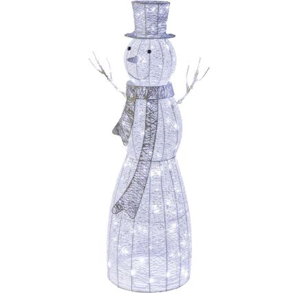 Decoração exterior de Natal LED LED/3,6W/230V/branco frio 124 cm IP44 boneco de neve