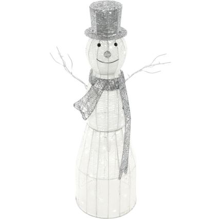 Decoração exterior de Natal LED LED/3,6W/230V/branco frio 124 cm IP44 boneco de neve