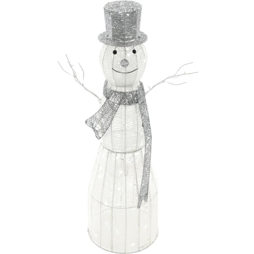 Decoração exterior de Natal LED LED/3,6W/230V/branco frio 124 cm IP44 boneco de neve