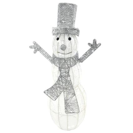 Decoração exterior de Natal LED LED/3,6W/230V/branco frio 75 cm IP44 boneco de neve