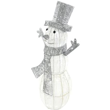 Decoração exterior de Natal LED LED/3,6W/230V/branco frio 75 cm IP44 boneco de neve