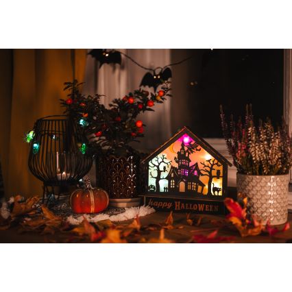 Decoração LED HALLOWEEN LED/2xAA/multicolor casa assombrada