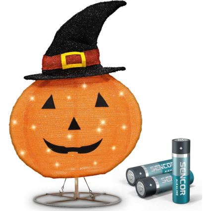 Decoração para exterior LED HALLOWEEN LED/3xAA/branco quente IP44 pumpkin