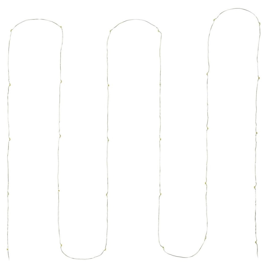 LED Cadeia luminosa de Natal 30xLED/3xAA 3,3m branco quente