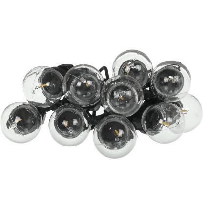 LED guirlanda decorativa para exterior GIRLANDA G45 10xE27/230V 8m IP44 branco quente