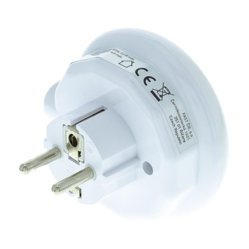 Iluminação de orientação LED com sensor de crepúsculo e tomada LED/0,6W/230V