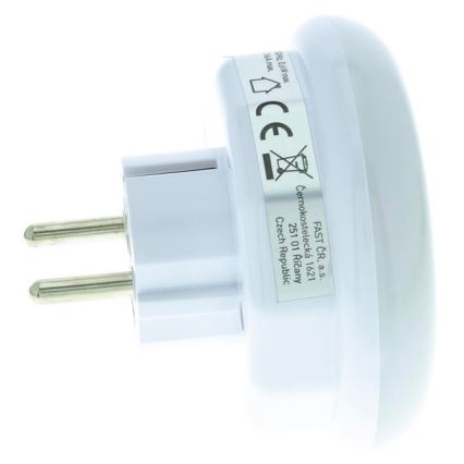 Iluminação de orientação LED com sensor de crepúsculo e tomada LED/0,6W/230V