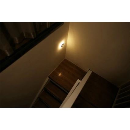 Iluminação noturna LED com sensor LED/0,45W/3xAAA 3000K branco