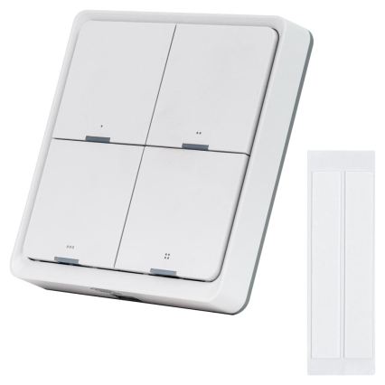 Interruptor inteligente de 4 botões 1xCR2430 branco