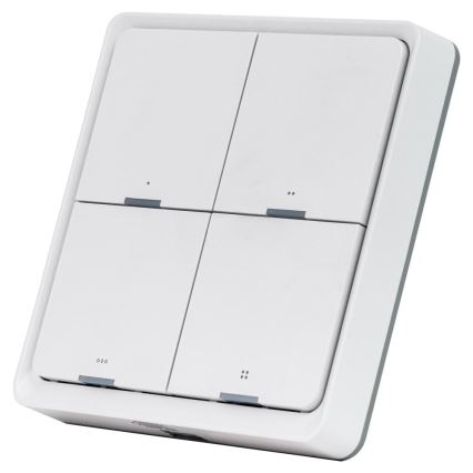 Interruptor inteligente de 4 botões 1xCR2430 branco
