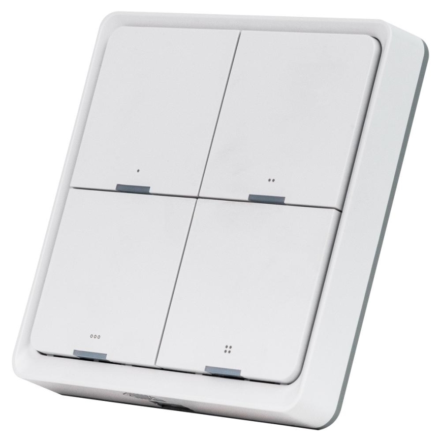 Interruptor inteligente de 4 botões 1xCR2430 branco