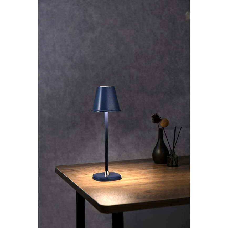 Lâmpada de mesa recarregável LED dimmerizável LED/3W/1800 mAh azul escuro