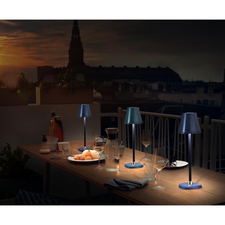Lâmpada de mesa recarregável LED dimmerizável LED/3W/1800 mAh azul escuro