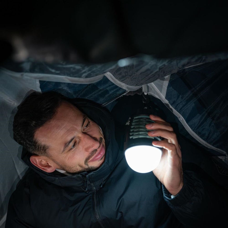 Retlux - Lâmpada LED portátil recarregável com armadilha para insetos LED/5W/1800 mAh IP44 preta