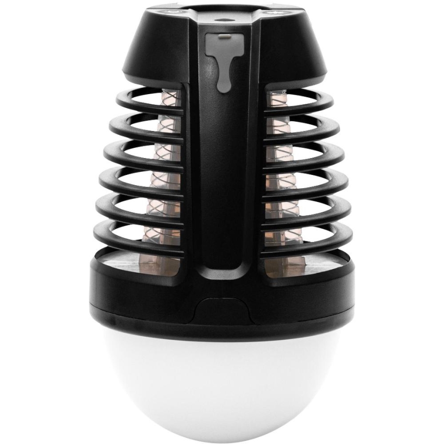 Retlux - Lâmpada LED portátil recarregável com armadilha para insetos LED/5W/1800 mAh IP44 preta