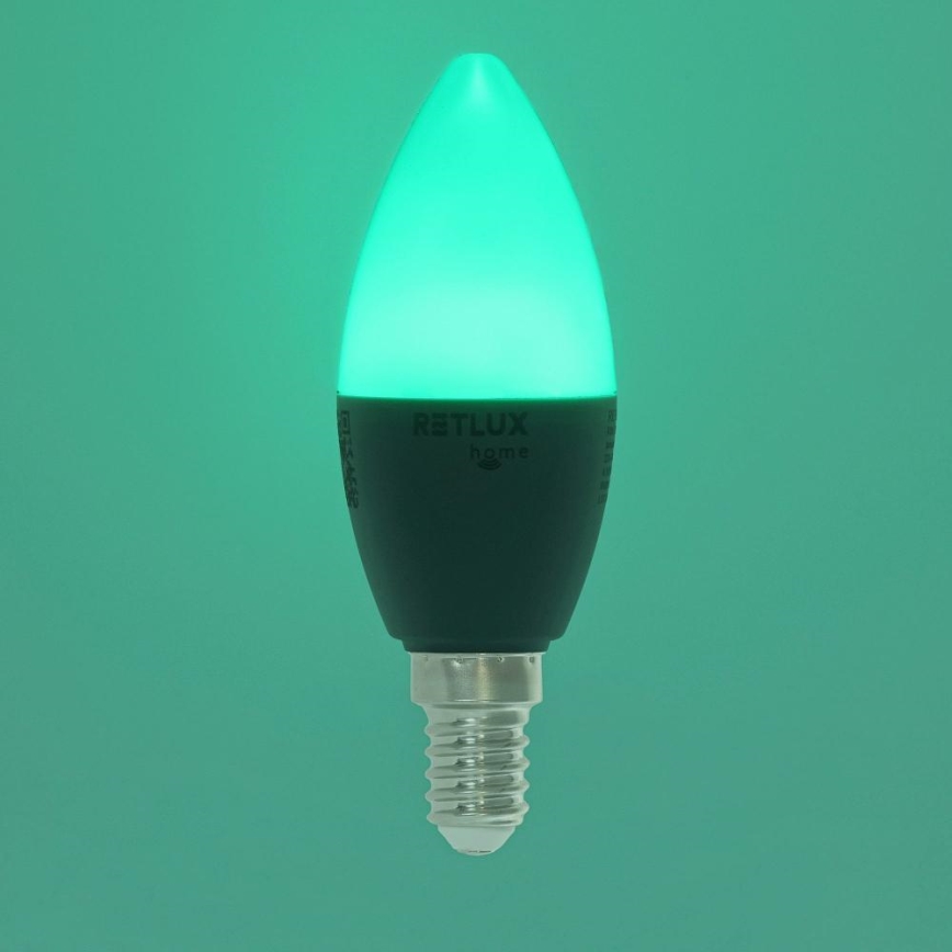 Lâmpada LED RGBW Regulável C37 E14/4,5W/230V 2700-6500K Wi-Fi Tuya