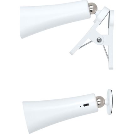 Lâmpada recarregável LED dimerizável 3 em 1 LED/3W/5V 1200 mAh branca