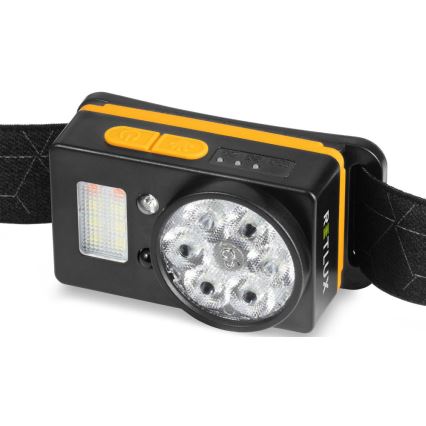 LED lanterna frontal recarregável com sensor e função de powerbank, 1200 mAh, IP44, preta