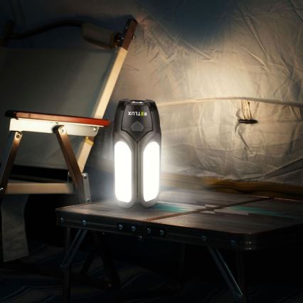 Lanterna de campismo recarregável com painel solar LED/3W/1600 mAh IPX4