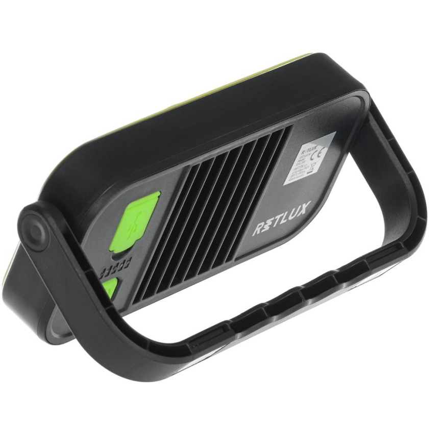 Lanterna de trabalho LED com função powerbank LED/4400 mAh IP44 amarela/preta