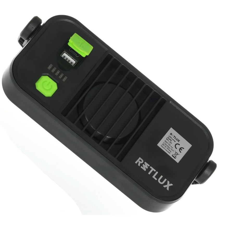 Lanterna de trabalho LED com função powerbank LED/4400 mAh IP44 amarela/preta