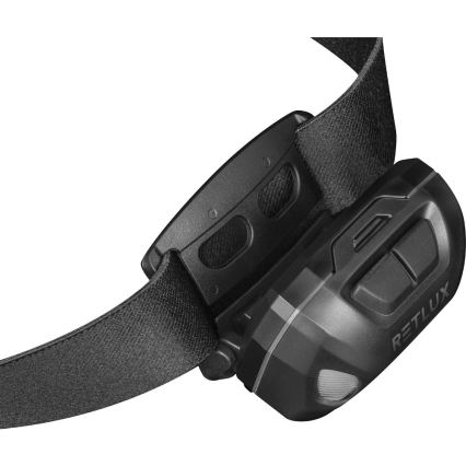 Lanterna frontal recarregável LED/3W/1200 mAh IP44 preta