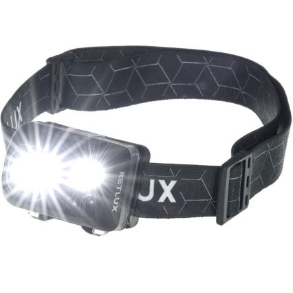 Lanterna frontal recarregável LED/3W/1200 mAh IP67 preta