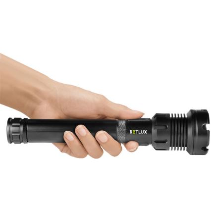 Lanterna de alumínio recarregável com LED e função powerbank LED/4400 mAh 2200 lm IP44