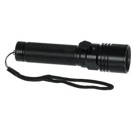 Lanterna de alumínio recarregável LED/3W/2000 mAh IPX4 preta