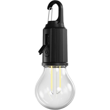 Retlux - Lanterna recarregável LED dimável LED/0,3W/USB 400 mAh IP44 preta