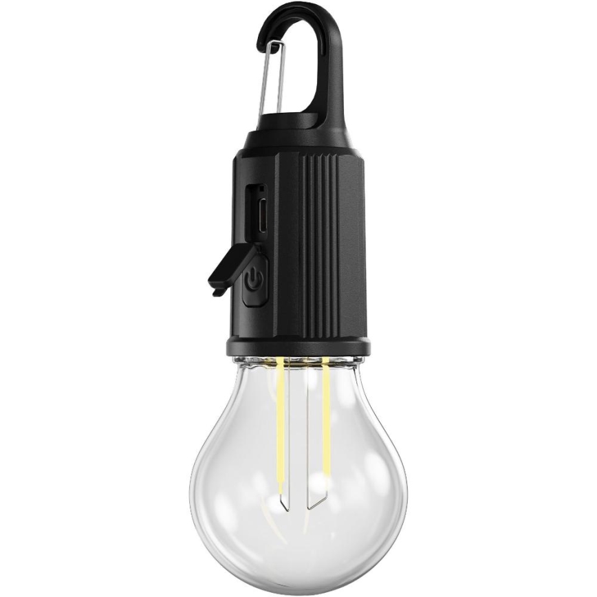 Retlux - Lanterna recarregável LED dimável LED/0,3W/USB 400 mAh IP44 preta