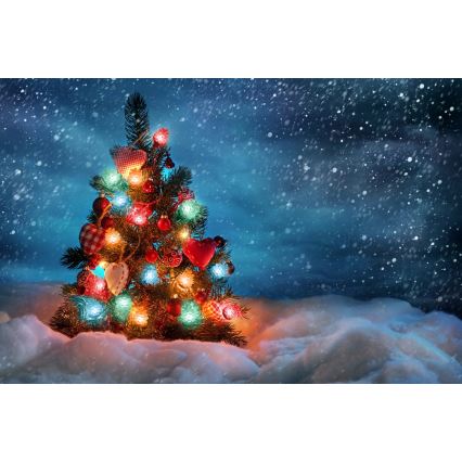 Guirlanda luminosa de Natal LED para exterior, 80 LEDs, 25 m, IP44, multicolorido