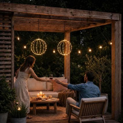 Decoração de Natal LED para exterior LED/2,1W/230V pr. 40 cm IP44 branco quente
