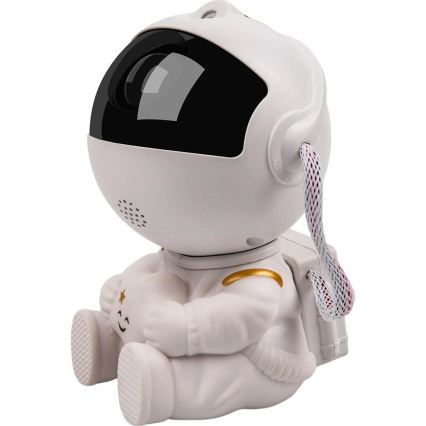 Projetor LED infantil 230V astronauta 12,5 cm + comando remoto